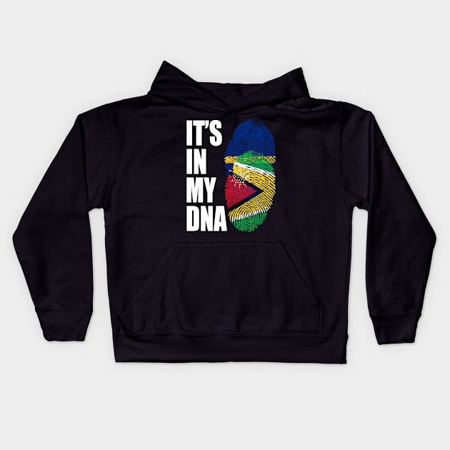 Guyanese And Nauruan Mix DNA Flag Heritage Kids Hoodie by Just Rep It!!